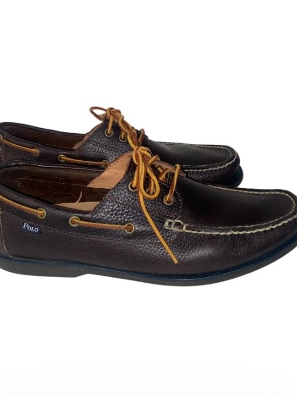 Polo Ralph Lauren Bernard  Boat Loafers. Size 12 D Dark Brown (Pre Owned)